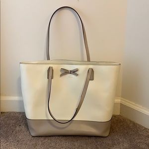 Off white and tan Kate Spade bag